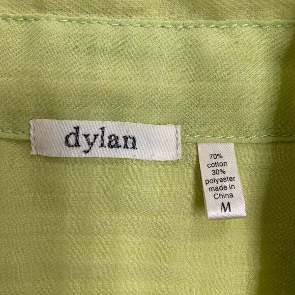 Dylan Anthropologie Button Shirt Womens M Medium Zucchini Tab Sleeve Pockets Top - Picture 4 of 16